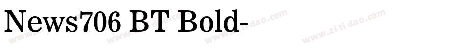 News706 BT Bold字体转换